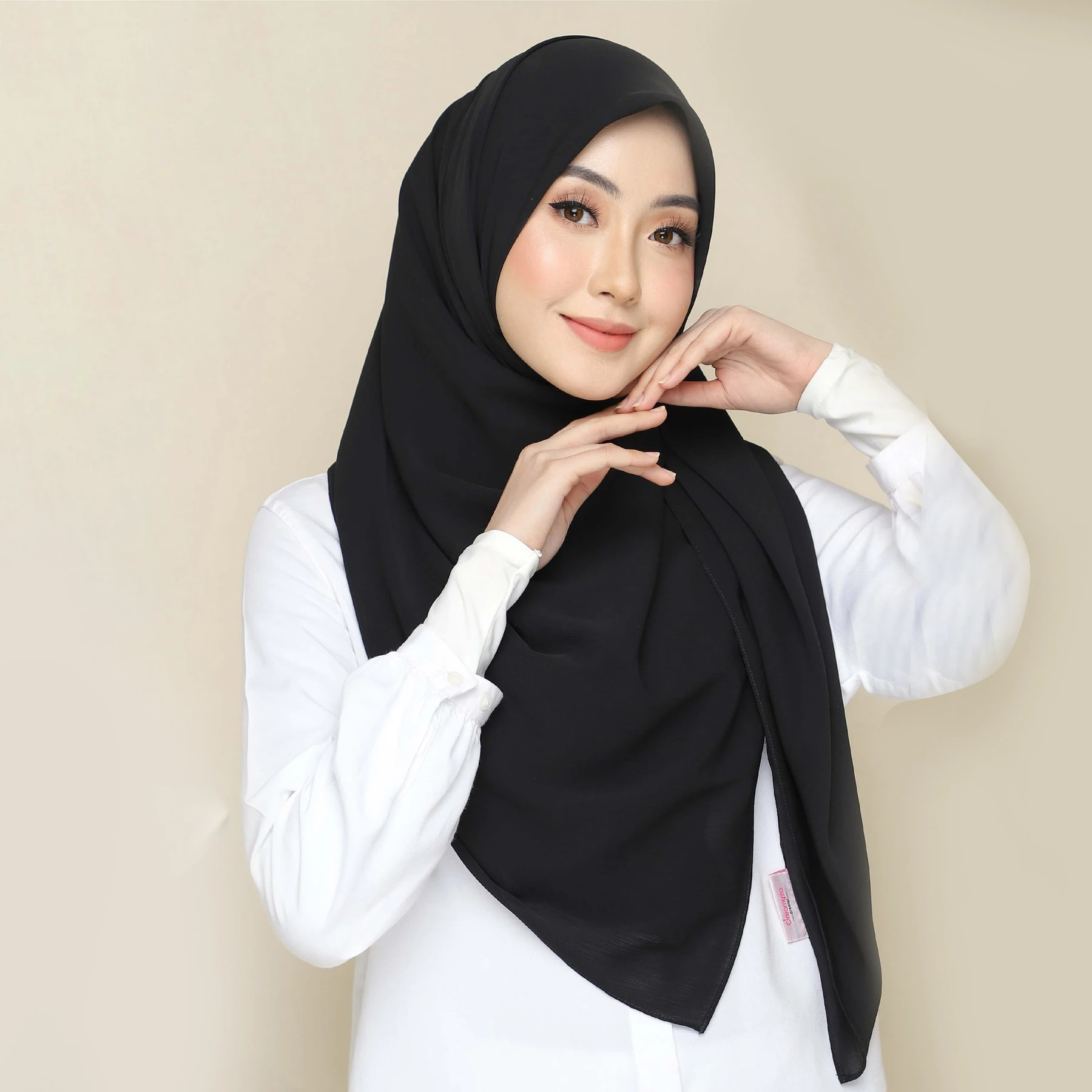 Текстурированный плотный шифоновый биданг 50 квадратный бавал шарф тудунг хиджаб