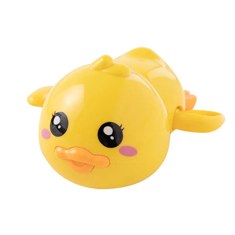  Лидер продаж мультяшная игрушка для игр в воде заводная верхняя Резиновая утка плавающая цепь игрушка-животное купания