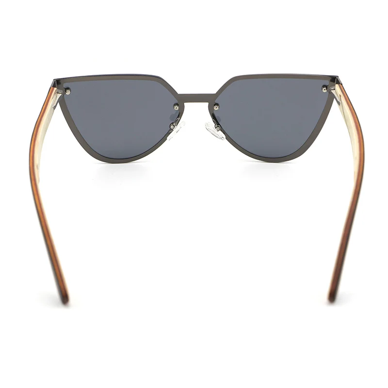 Fashion stylish 2022 women retro black clear lenses ladies square thin cat eye sunglasses