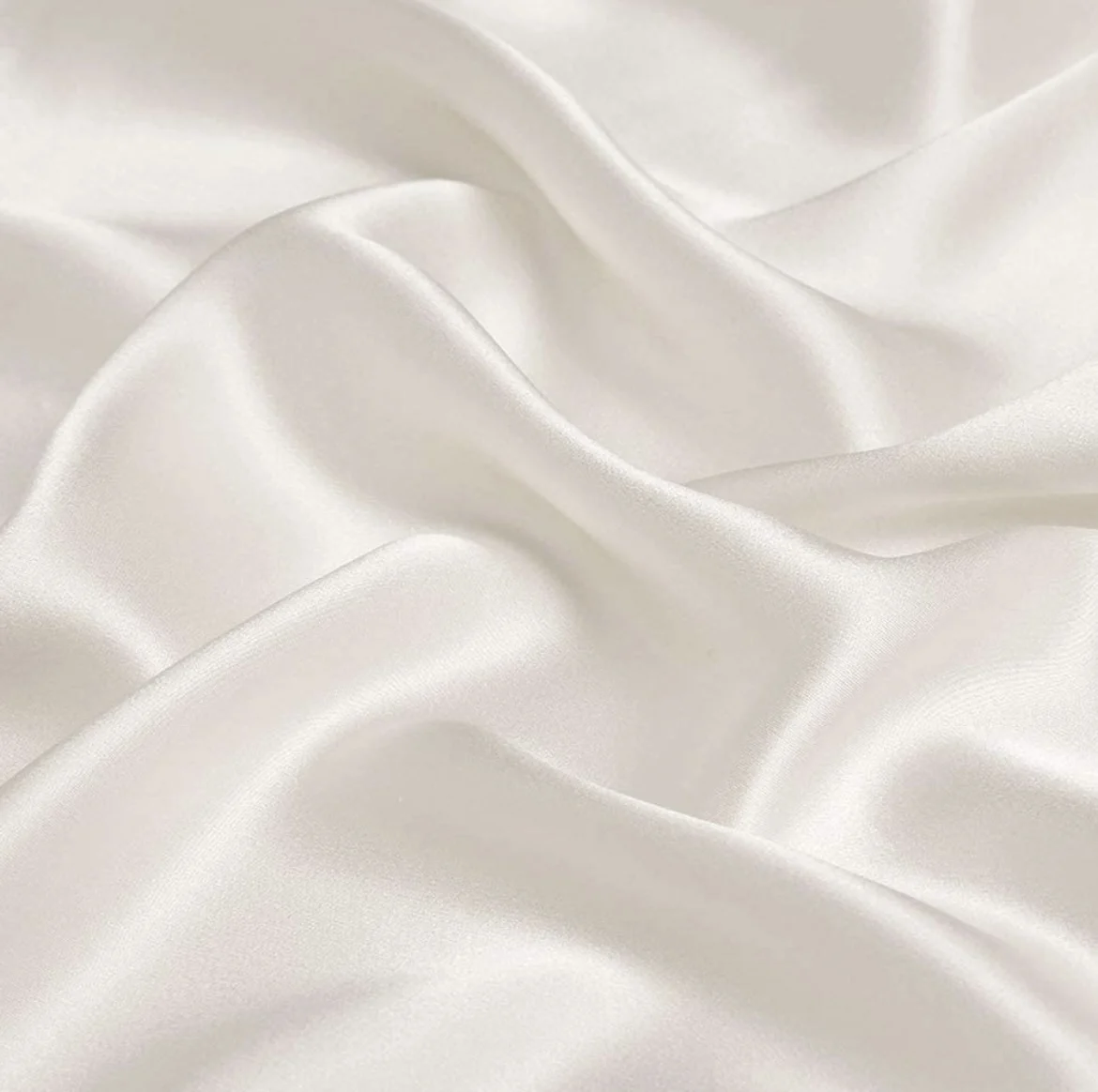 Nutural white high-grade real 100% silk charmeuse fabric garment long dresses