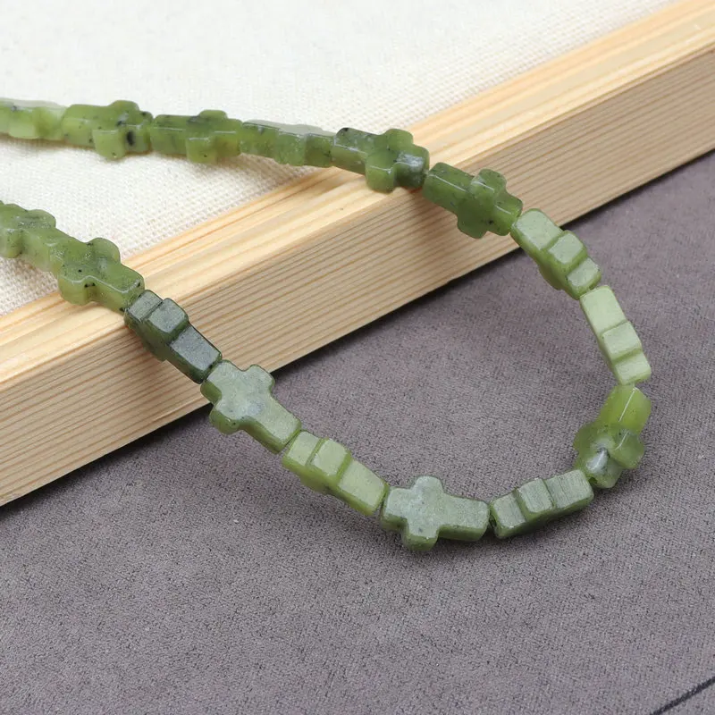 Natural Southern jade Spacer bead tube bead Gemstone Loose Beads Round Crystal Energy Stone Power For Jewelry Making