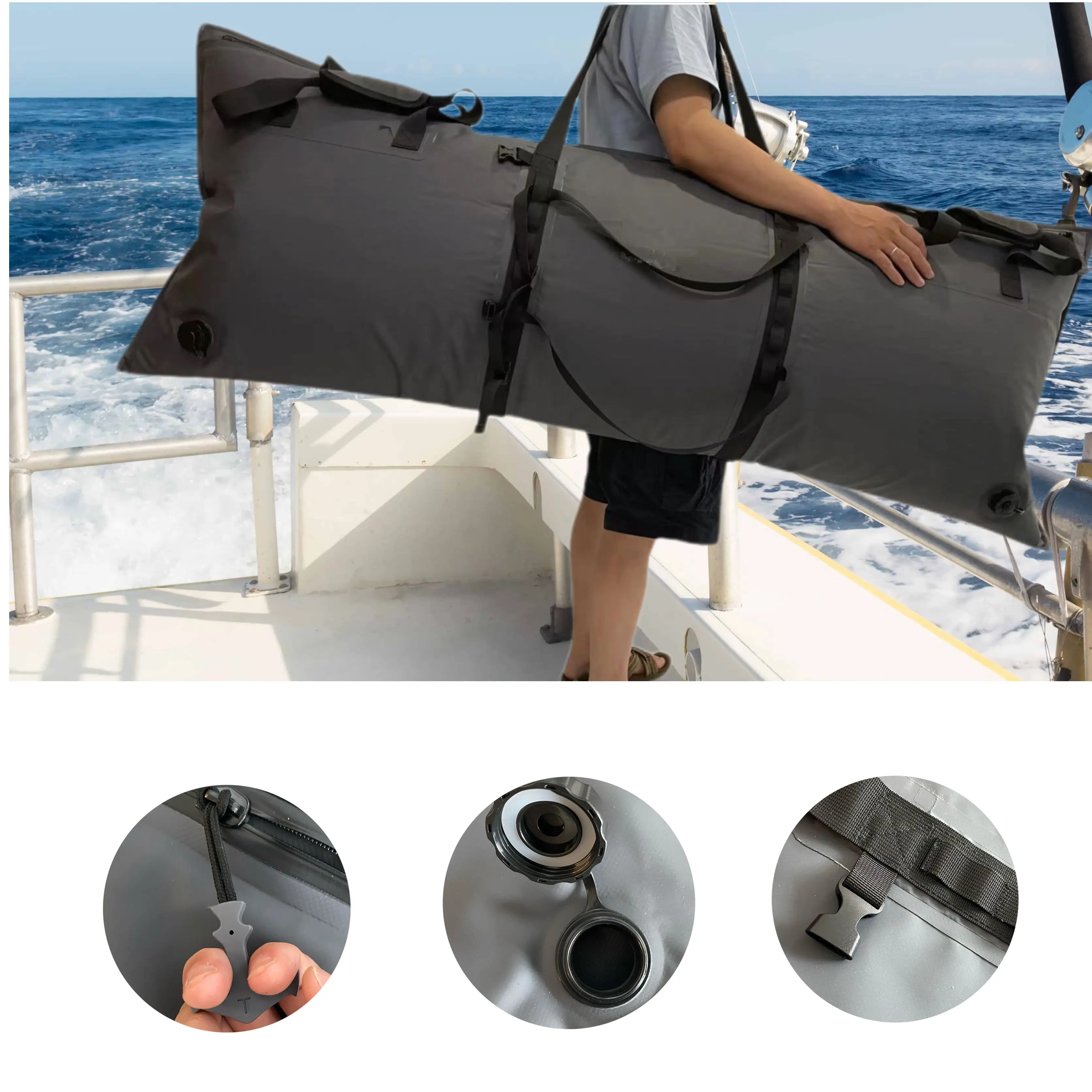 TOPAZ Foldable Insulated Fish Cooler Bag Kill Waterproof Leakproof High Quality ing 150X60CM 100X50