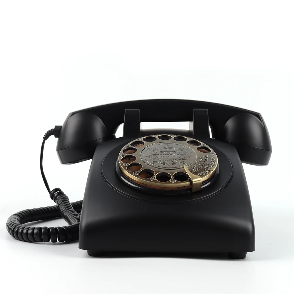 Retro Rotary Old Fashion Corded Telephones Guestbook Phone Vintage Antique Classical Audio Guest Book Phone