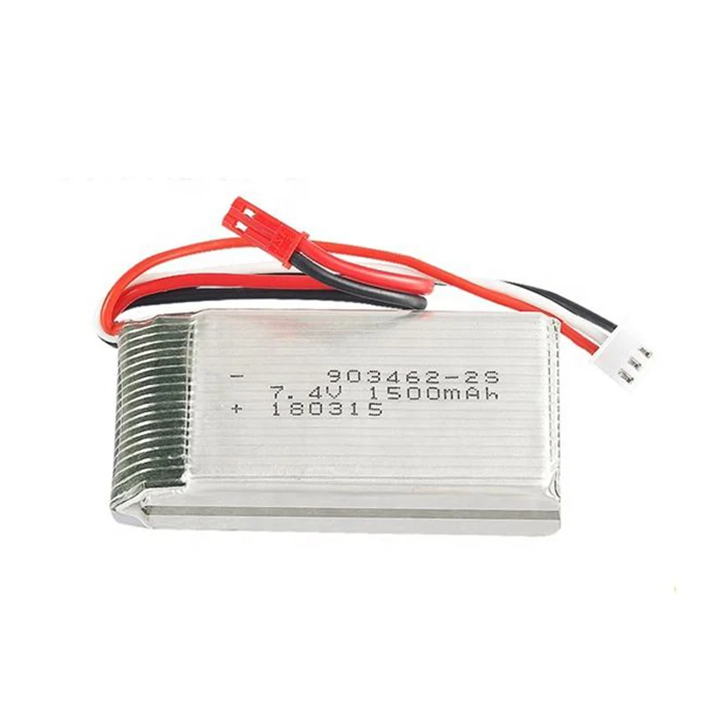 Rechargeable 1500mAh 2S1P 7.4V 25C Lithium Ion Polymer Batteries 903462 Lipo Battery Pack For X5C X5SW RC Toy Drones