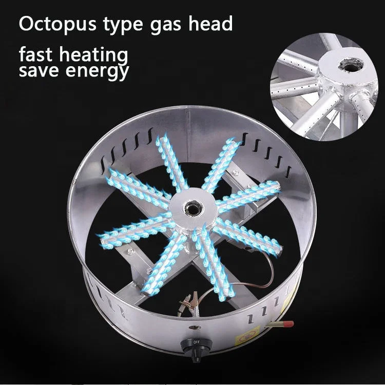 2024 Rotating gas heating Baked Flat Pancake Making machine Flat Arabic Bread Making Machine