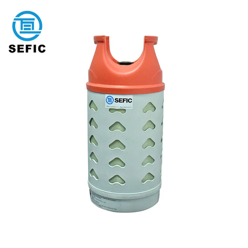 Low Pressure Excellent Material 7.5kg/10kg/12kg/15kg LPG Plastic Glass Fiber Cylinder LPG Composite Cylinder
