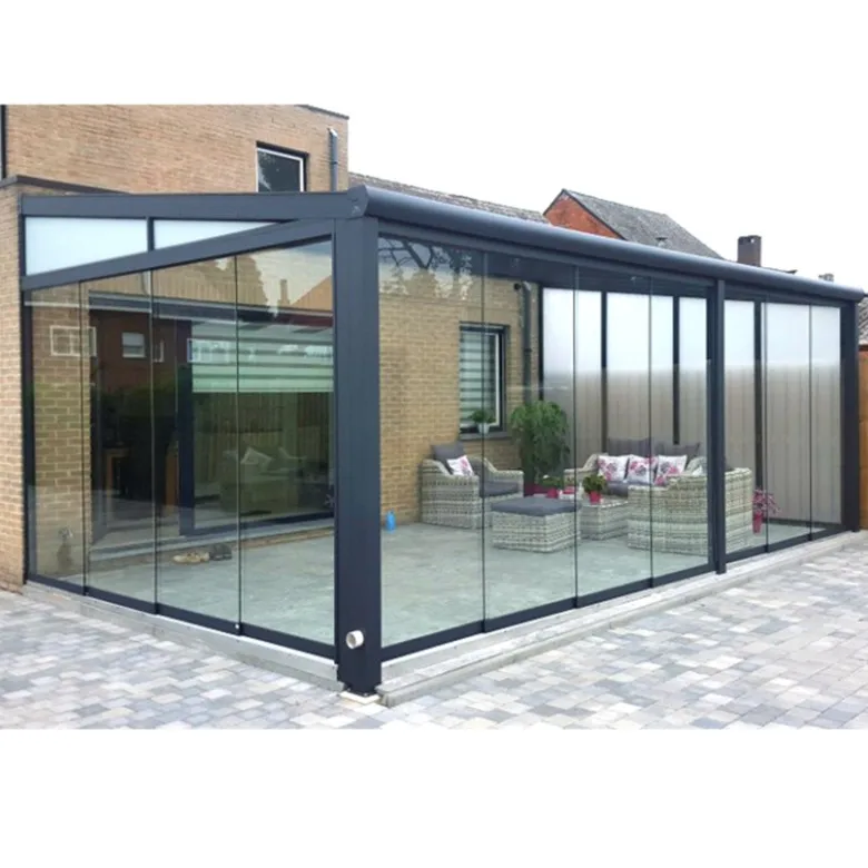Wintergarten Wall Mounted Aluminum Alloy Veranda Glass Sunroom