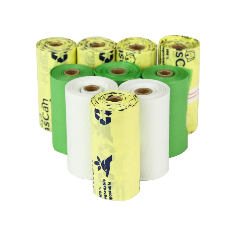 Custom brand ecofriendly 280 counts 14 refill rolls biodegradable corn pva dog waste poop bags lavender