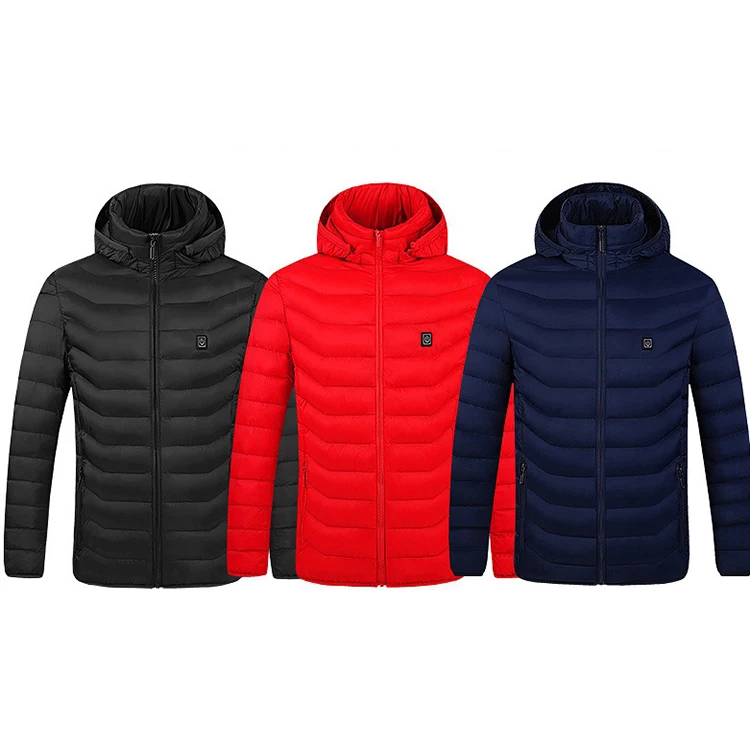 3 File Temperature Control Winter Warm Coat Waterproof Hunting Outdoor Jacket Polyamide Heated Jacket