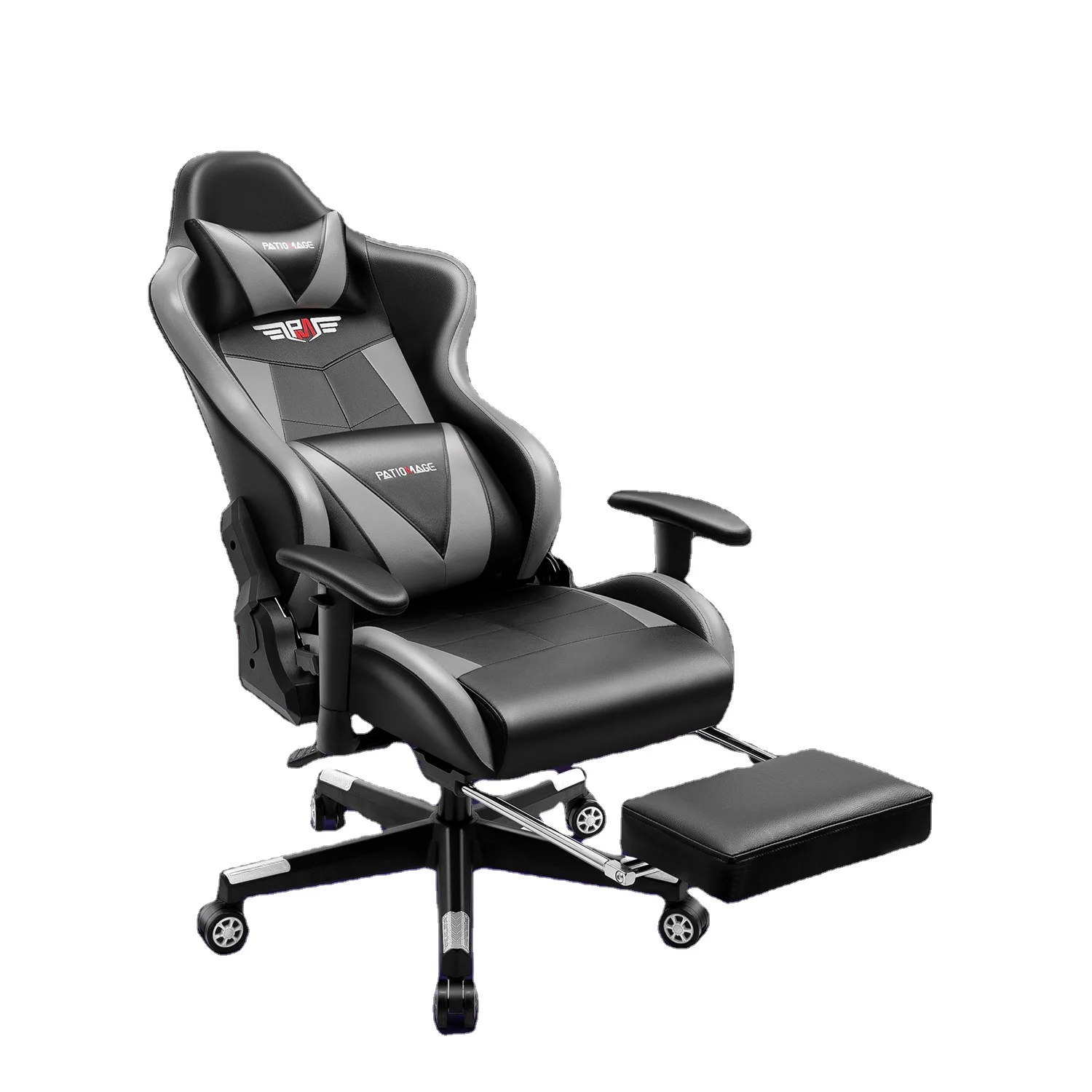 
Cheap Office Furniture Leather Swivel Lift recliner Computer Gaming Chair With Extendable Footrest 