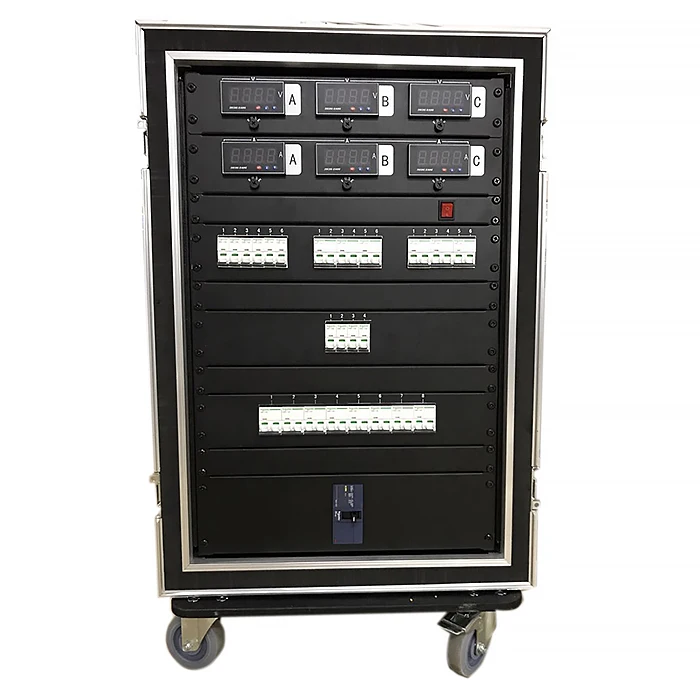 Custom made high performance outdoor power distribution rack 24 channels with 10A brazil sockets output power distro