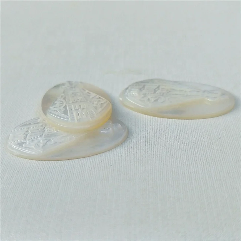 Wholesale Mother of pearl Religious Virgin Mary Sea Shell Carving For Jewelry