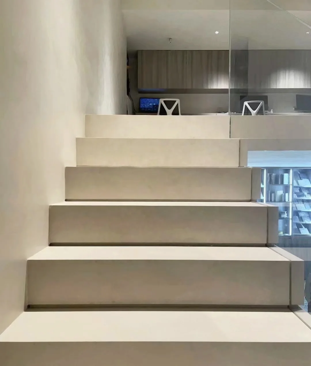 VIKO Stairs Interior Staircase Modern Design Floating Staircase Floating Straight Indoor Wooden Case Minimalist Indoor Lighting