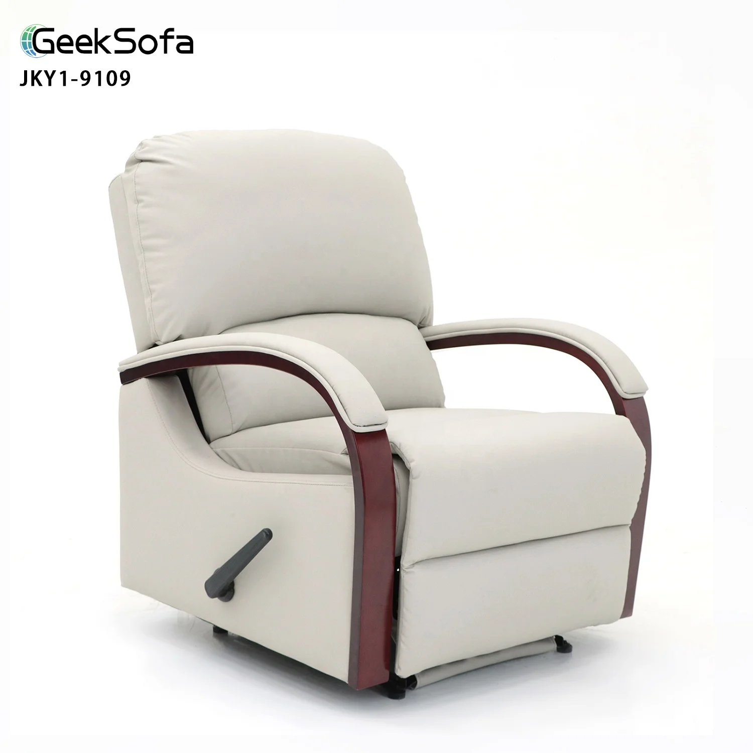 Geeksofa Modern Lazy Boy Leather Manual Recliner Chair for Living Room Furniture