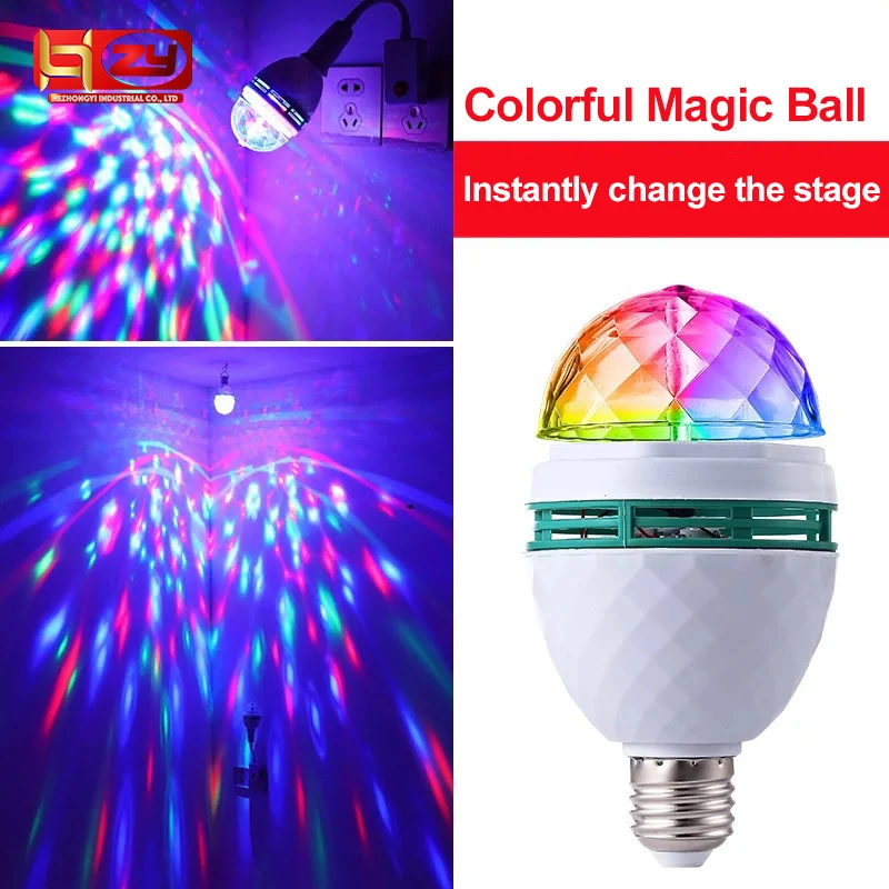 Мини 3 Вт цветная Автоматическая вращающаяся RGB Светодиодная лампа сценический свет эффект для вечеринки 85265 диско хрустальный волшебный шар Клубные DJ