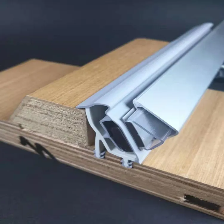 Wholesale Wooden door magnetic mute rubber strip PVC composite sealing strip Door frame anti-collision rubber strip