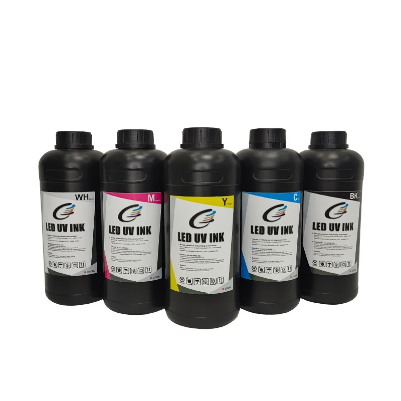 Fcolor Special LED UV Cure Ink White Ink for Epson Flatbed i3200 UV Printer on Leather Printing