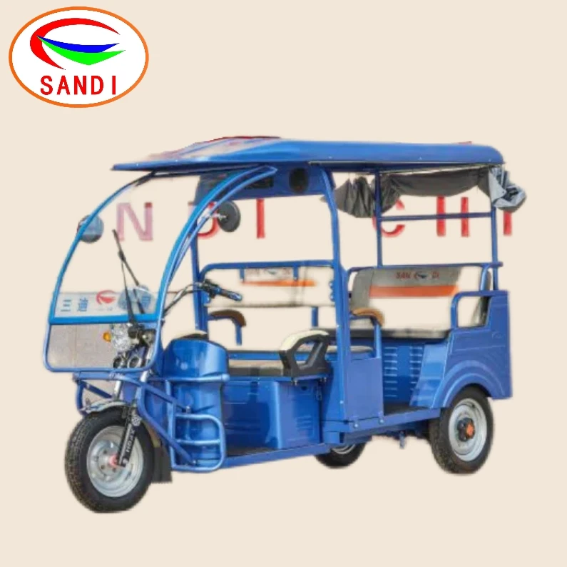 SANDI Great Design Customizable Electric Tricycle Safely Rickshaw Electric Tricycle Electric Tuk Tuk Tricycle Taxi