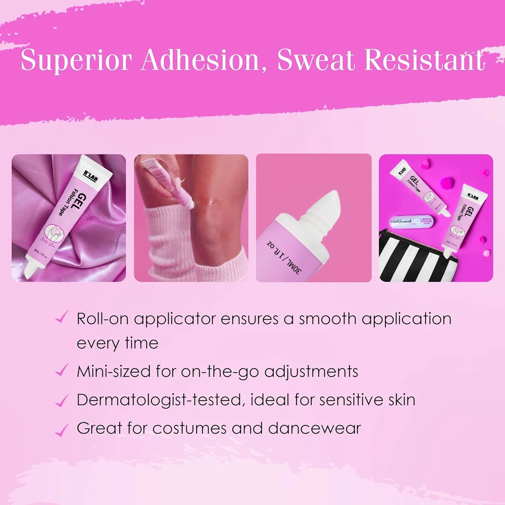 Wholesale Body Glue Adhesive for Oily Dry Skin Gentle On Safe Skin Adhesive Glue Body Tape Waterproof Bra Straps Body Glue Cloth