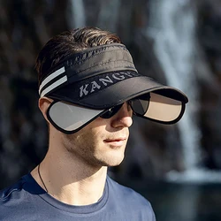 Men Curved Brim Sun Visor Cap UV Protection Sun Hat Summer Outdoor Sports Caps