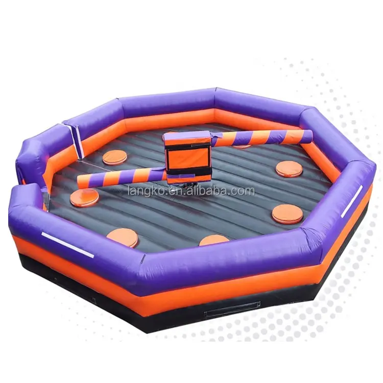 Mechanical rotating arm wipeout game eliminator meltdown last man standing inflatable sweeper machine