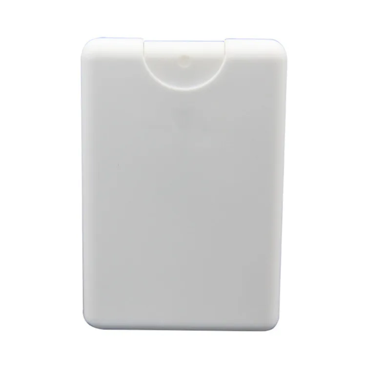 empty 20ml square pocket perfume spray bottles 20 ml pp plastic card shape bottle with sprayer Portable perfume bottle