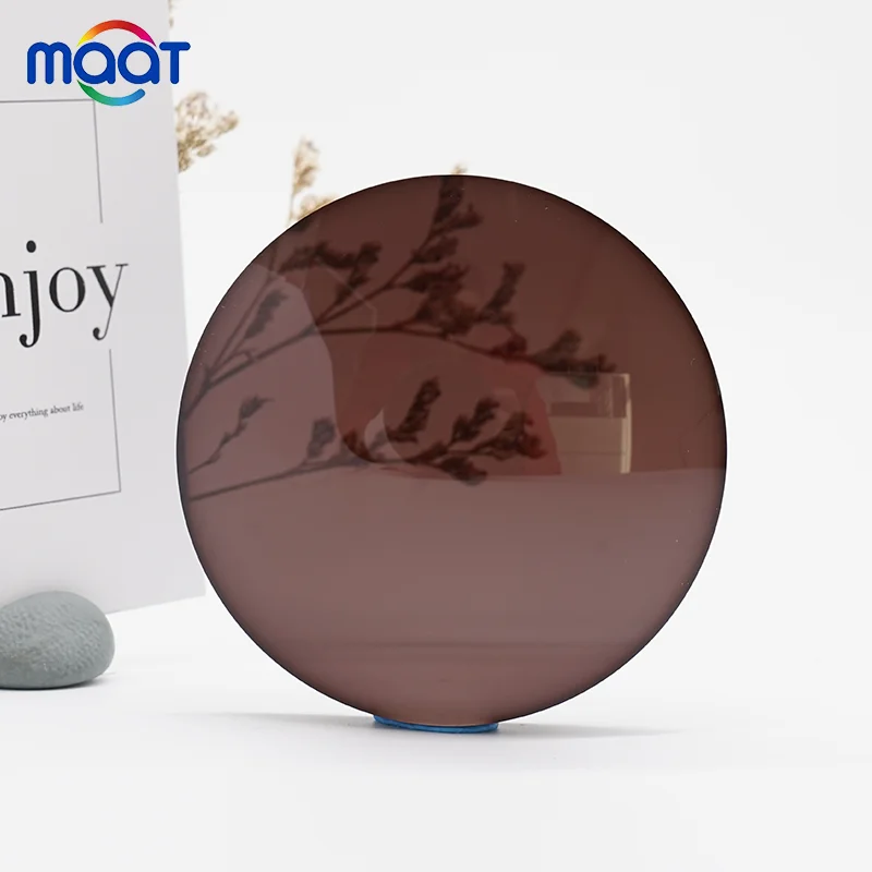 High Quality 1.56 Fashion Color Photo Yellow Transition Lenses Single Vision