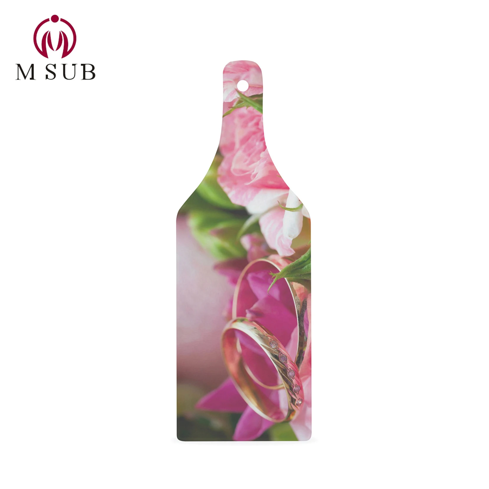 
Bottle shape sublimation glass cutting board cheap price tempered glass Christmas custom printed 