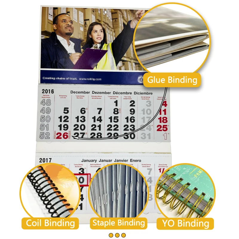 source factory custom calendar printing wall/desk calendar 2024 or calendar planner china wholesale
