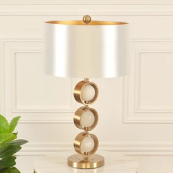 American fashion bedroom hotel luxury marble  reading modern LED desk light decorative bedside table lamp
