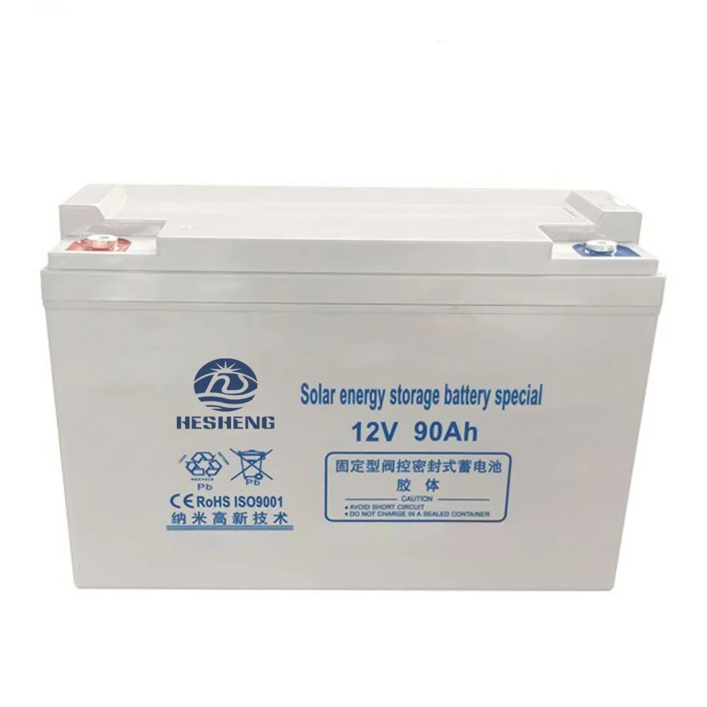 
 Высокое качество, глубокий цикл, заводская цена, перезаряжаемая герметичная Солнечная гелевая батарея 12 в 90 Ач  