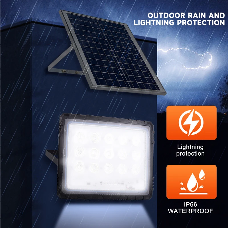 Floodlight Solar Motion Lights Outdoor 100W 200W 300W Ip65 Waterproof Led Solar Flood Lights For Road Farm Garden