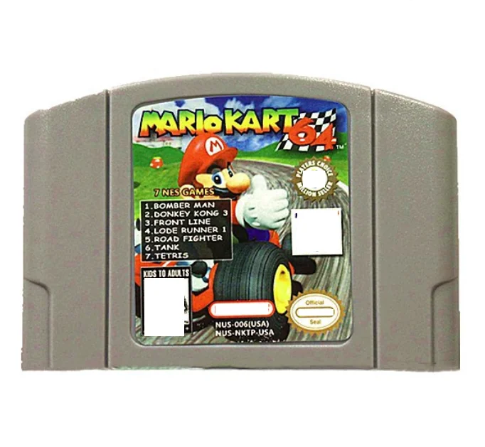 Бесплатная доставка для N64 Game Super 64 карт + 7 классических игр Nes картриджная консоль 8 в 1 карты