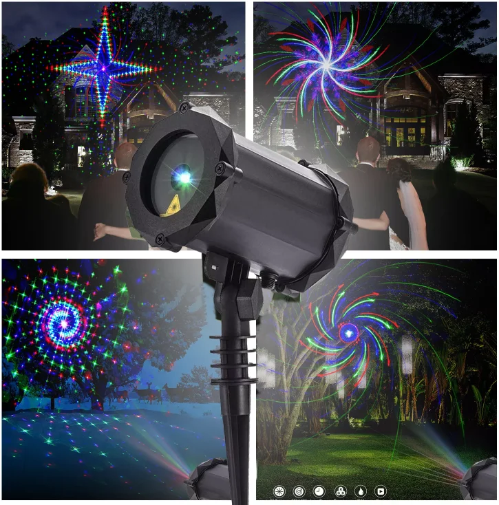 2024 RGB 3D космические 16 моделей праздничное Лазерное освещение фестивальное Освещение Проектор для наружного внутреннего декора