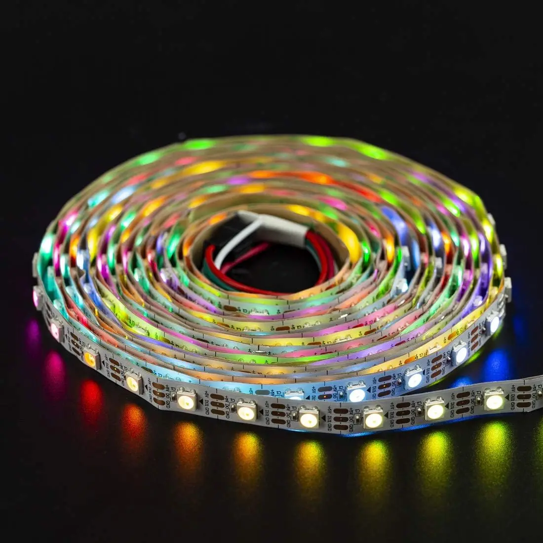 Rgb светодиодные полосы ws2812b sk6812 ws2813 smd 5050 5 В Красочные 1 м 24 Вт dmx rohs rgbw теплый белый 3000k 4000k света