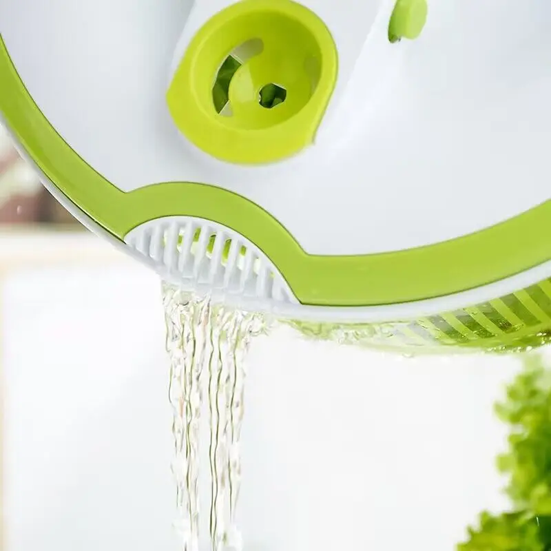 Household multifunctional vegetable dryer with brake dehydrator salad washer kitchen manual lazy person