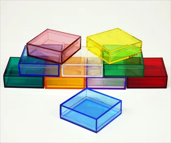  Индивидуальная цветная Коллекционная коробка Lucite акриловые витринные коробки музейная для хранения