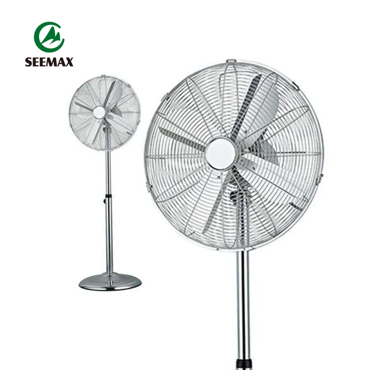 Home Appliance 16 Inch Silent Pedestal Standing Fan Luxury Metal Stand Fan 2021