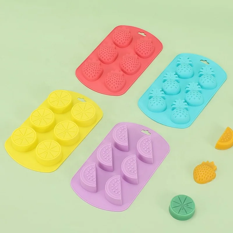 Pineapple  watermelon strawberry fruit slice silicone mold BPA Free Fruit Shape Silicone Molds Ice Tray Strawberry