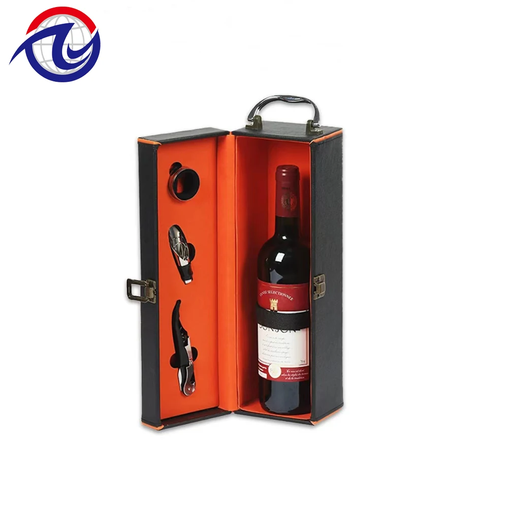 Custom Thick Handles Bag paper wine beer bottle carrier packaging boxes