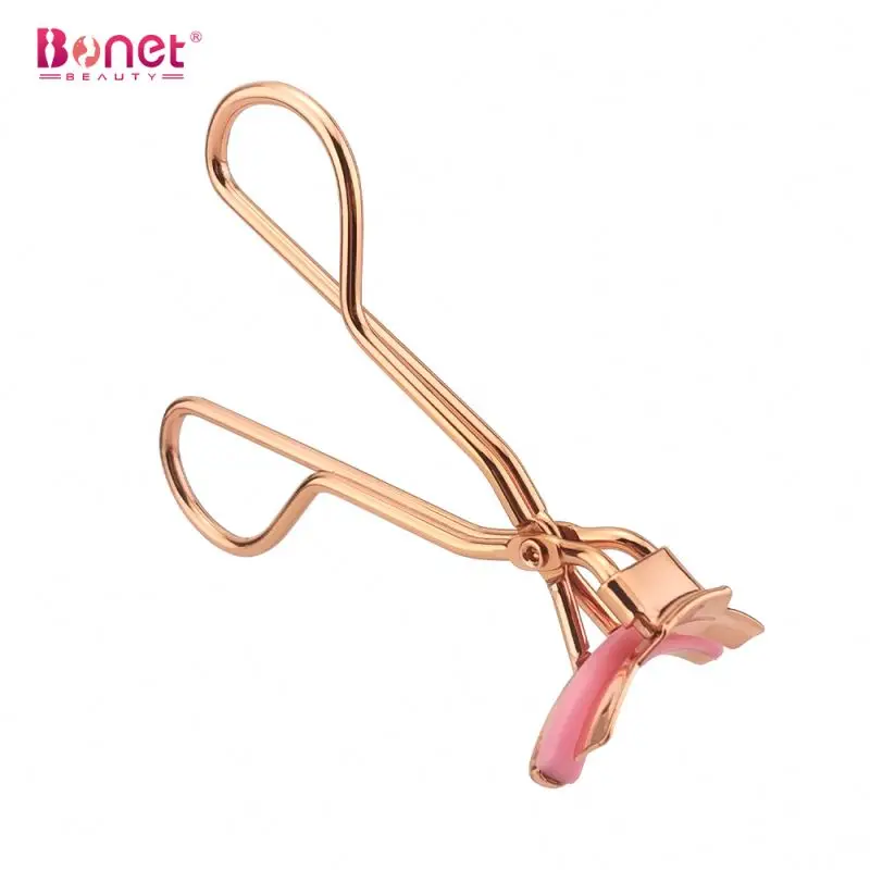 Excellent Review Crystal Bright Beauty Cream Eyelash Curler with Pink Applicator and Lash Tweezers Made of Stainless Steel