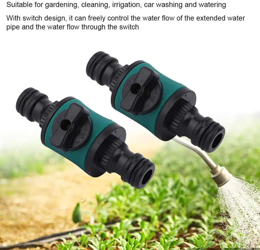 
Plastic Garden Double-Pass Nipple Connector Repair Joint Double Pacifier Valve Hose Connector 