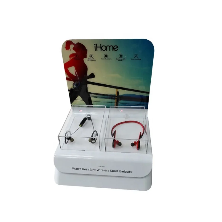 Customized Acrylic Earphone Headset Display Rotatable Headphones Display Stand