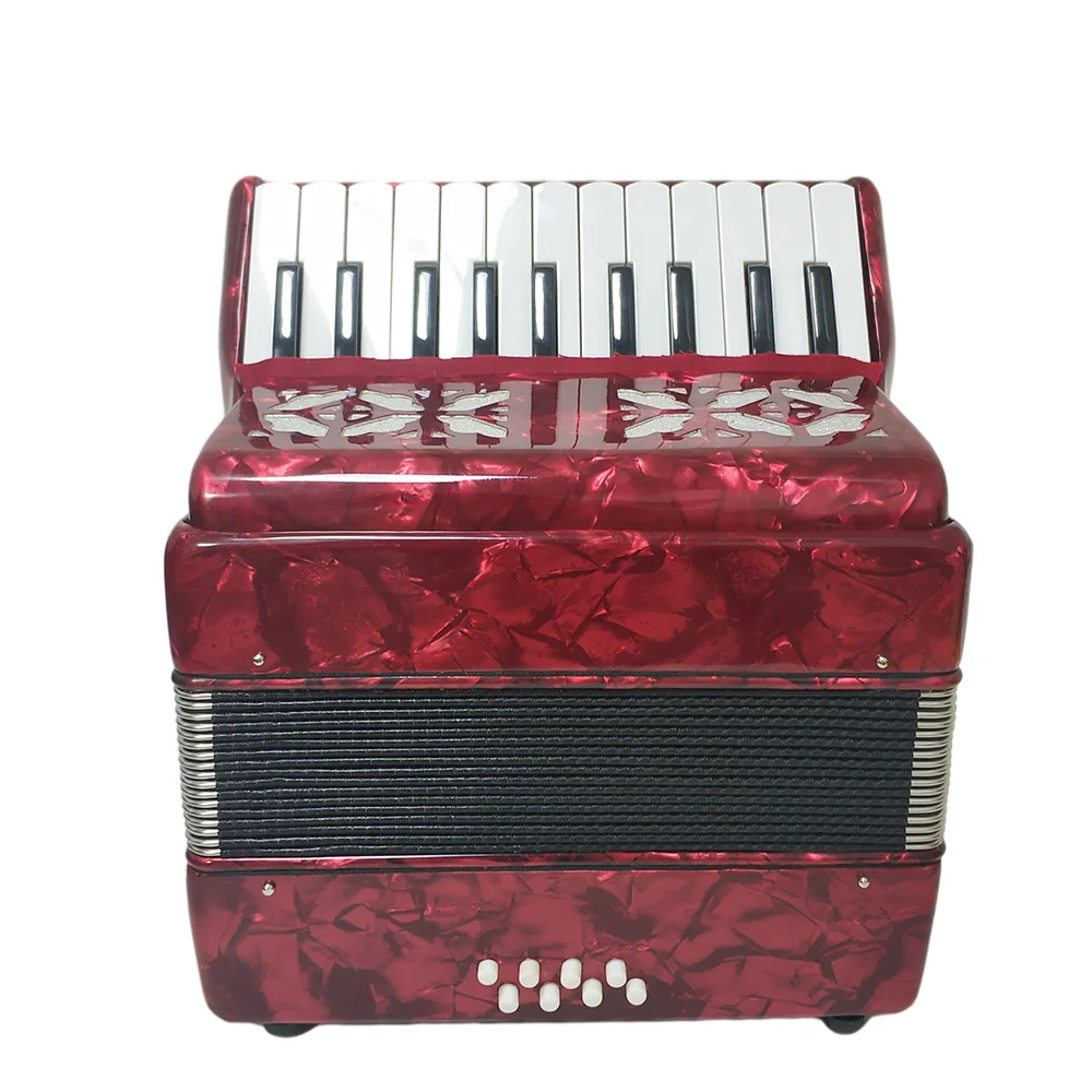 Professional Performance Test Celluloid 22 Keys 8 Bass Accordion Student Teaching Accompaniment Practice Accordion