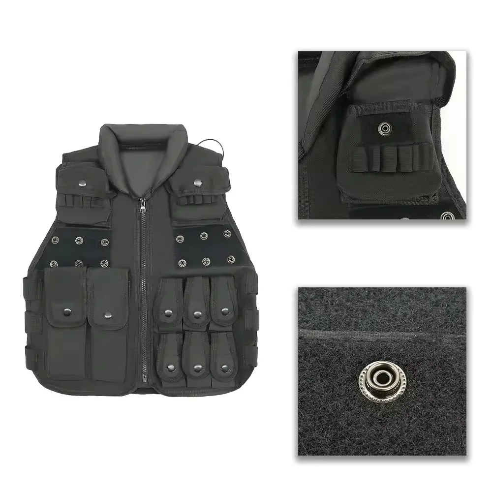 Youth Adventure Vest MolleCompatible Protective Jacket Outdoor Play Hunting Games Safe Shooting Simulations