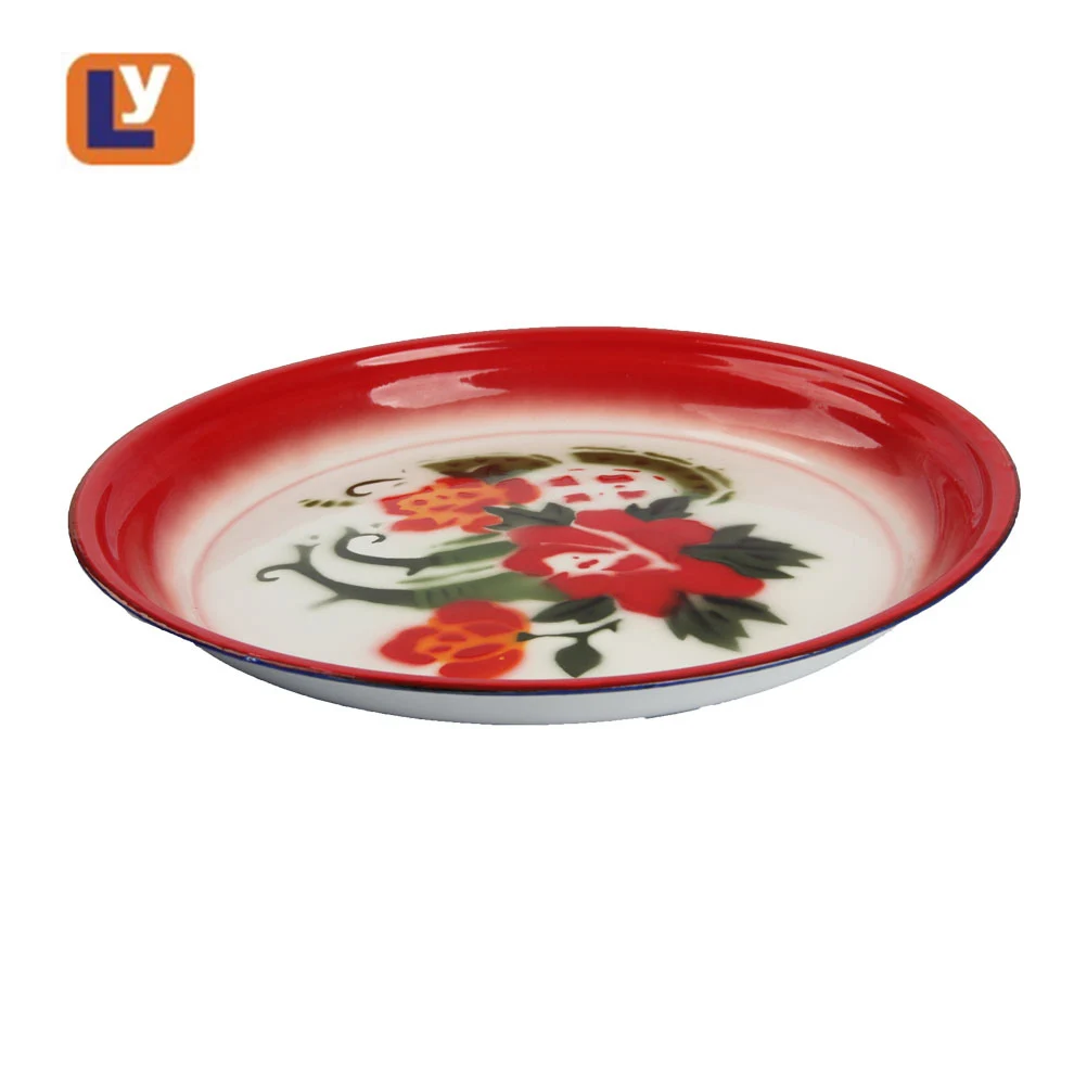 Эмалированный лоток 45 см с наклейкой