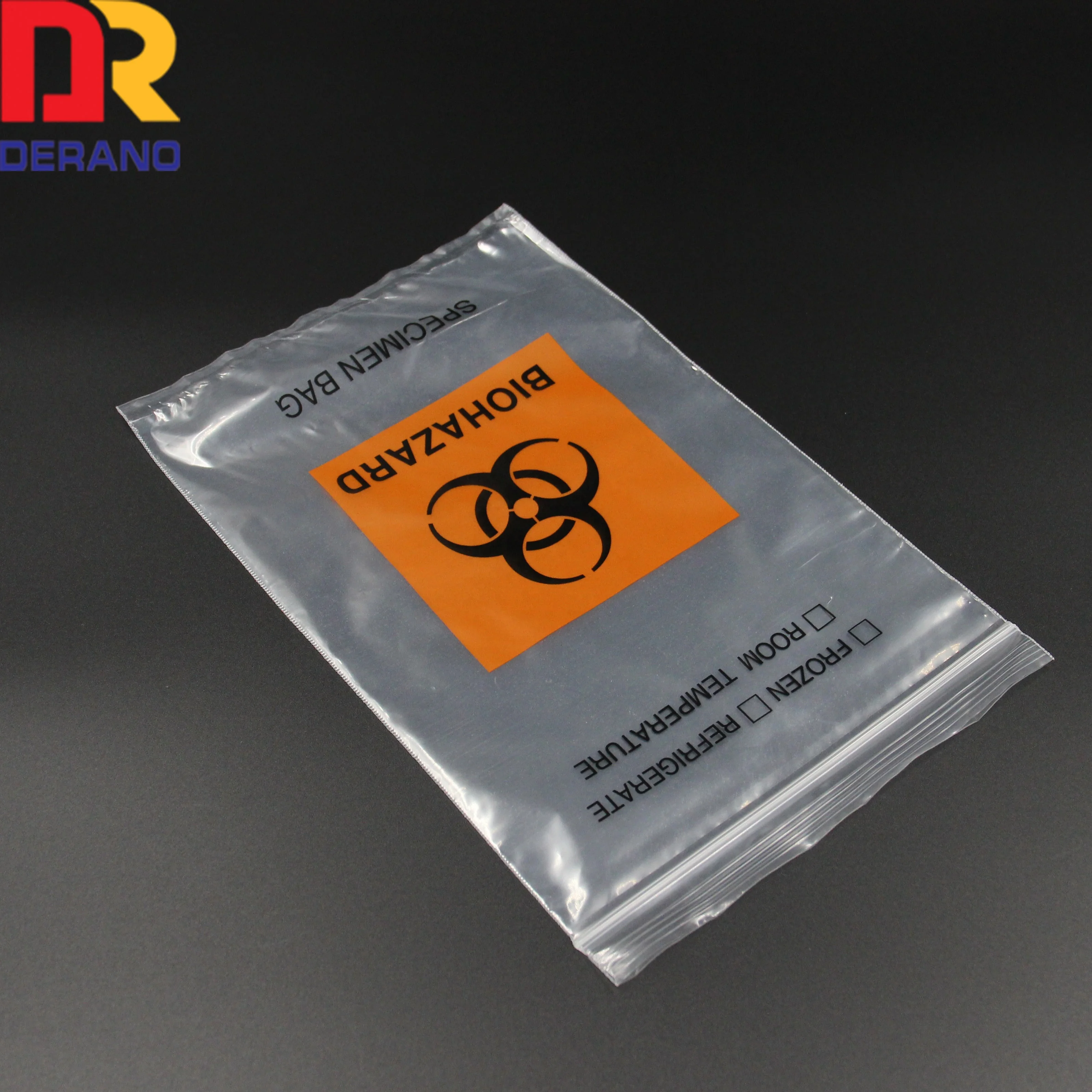 Cheap wholesale custom medical biohazard specimen shipping bag/medical waste plastic bag