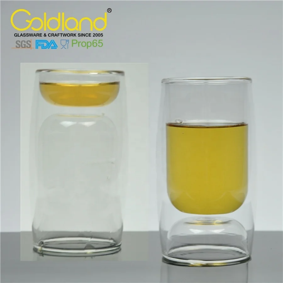 Unique Double Wall Cup Custom Creative Double Mouth Glass Cups Insulated Coffee Tea Water Mugs