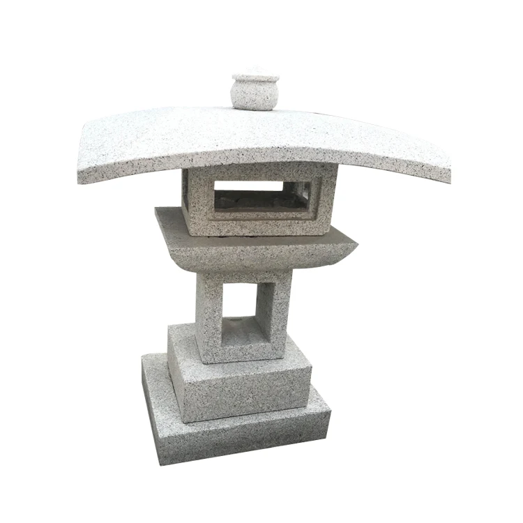 Japanese Style New Design Garden Outdoor Decorative Large Pagodas Natural Granite Stone Lantern Lamps For Sale
