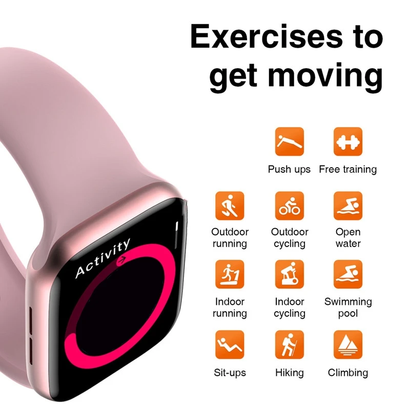  2021 HW22 Smartwatch 1 75 дюймов HD экран вызова Фитнес Бесплатная reloj inteligente Серия 6 hw22 умные часы для apple